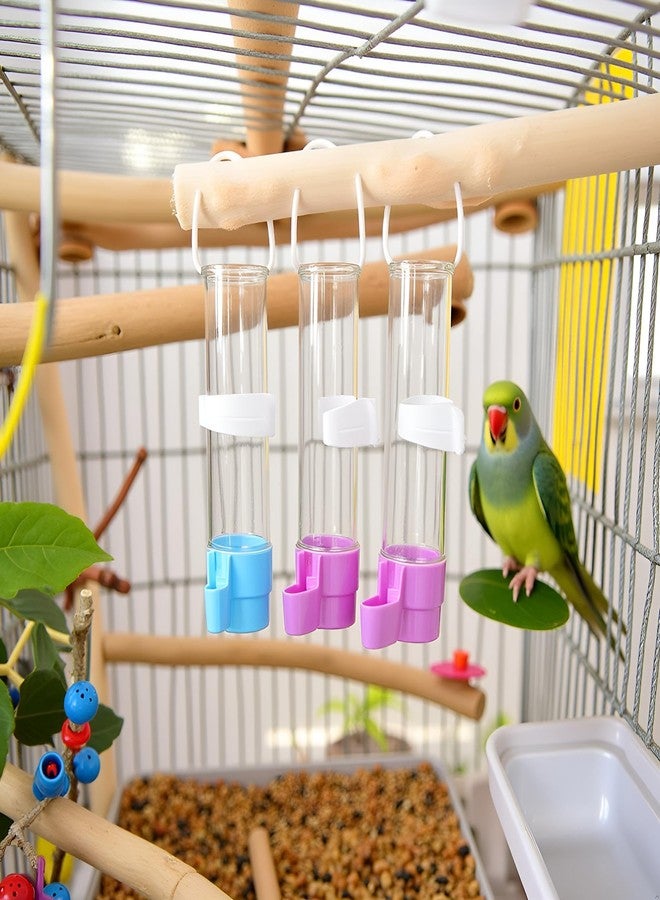 Labriciyon 1Pc Parakeet Water Dispenser Hanging Plastic Automatic Feeder for Cage No Spill Food Container for Small Medium Birds Parrot Toys African Grey for Small Parrots Conure Macaw Parrot Toys(Random Color) - Image 4